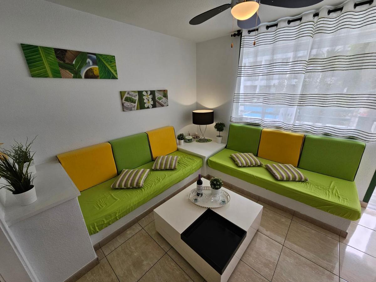 Casa Palmera 3 Only 150 Metres To The Beach, Heated Pool, Wifi, Sat-Tv, Balcony Arona  Ngoại thất bức ảnh